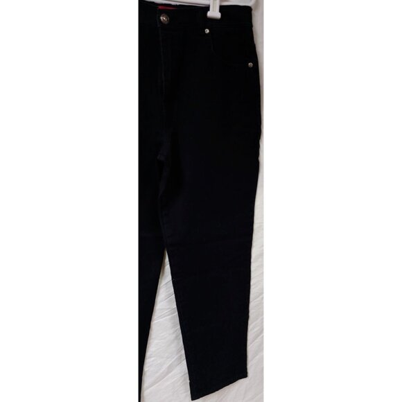 Gloria Vanderbilt Women 10 Short Black Stretch Hi Rise Straight Leg Jeans 28x29 - Picture 3 of 14